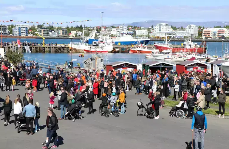 Fishermen's day at Hafnarfjörður harbour